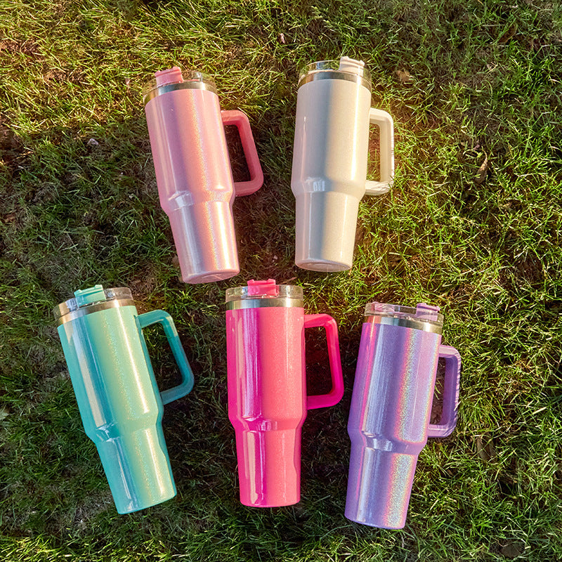 40oz Stanley shaped blank Sublimation Shimmer travel tumblers