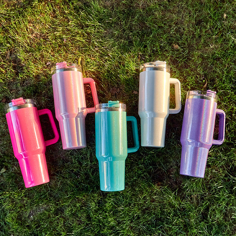 40oz Stanley shaped blank Sublimation Shimmer travel tumblers