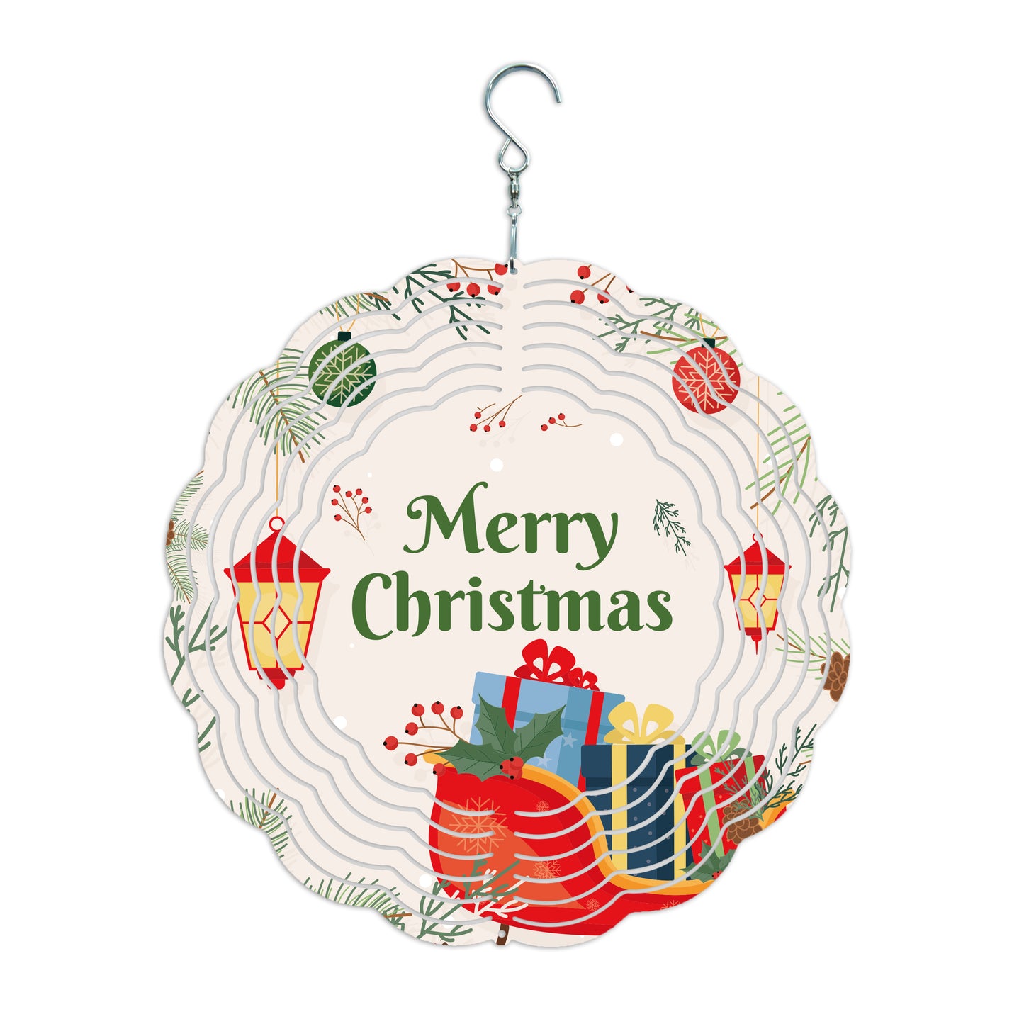 USA warehouse-8inch 10 inch 3D sublimation wind spinner ornaments