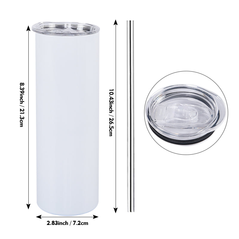 China warehous-25pcs 20oz glow in the dark blue sublimation tumbler