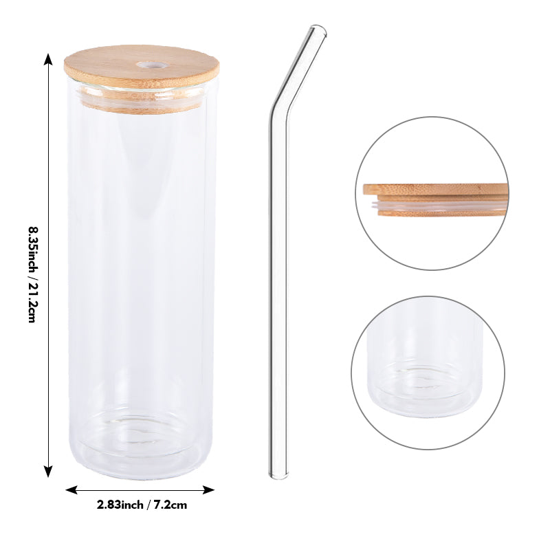 China warehouse-25oz  Double Wall Snow Globe Glass Cup