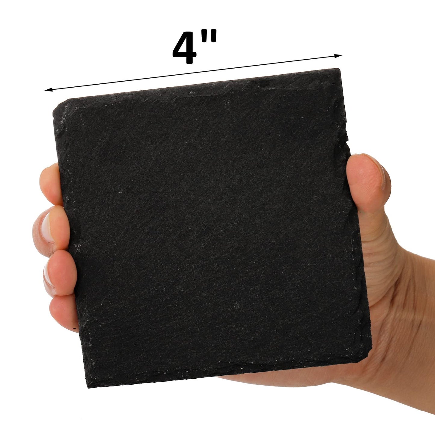 USA Warehous-96pcs square slate coasters with metal holder