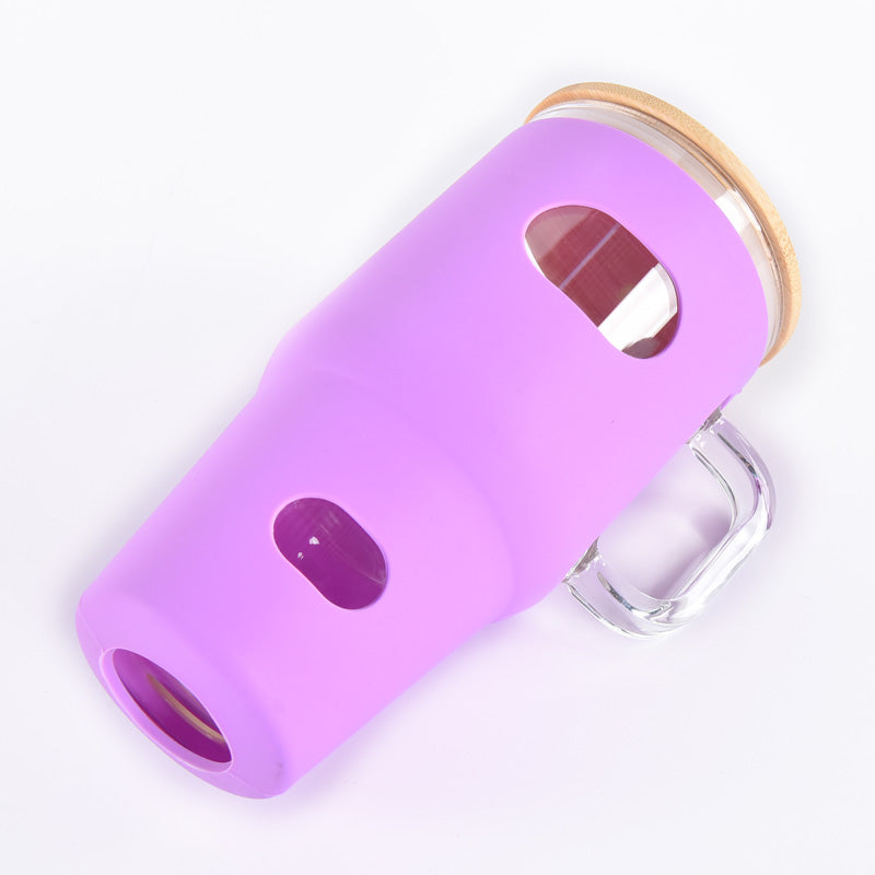 China warehouse-32oz glass tumbler beer can with handle