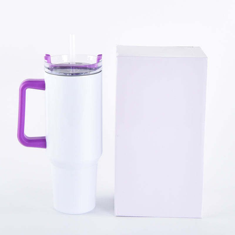 China Warehouse- 20pcs 40oz sublimation tumbler with multi color handle