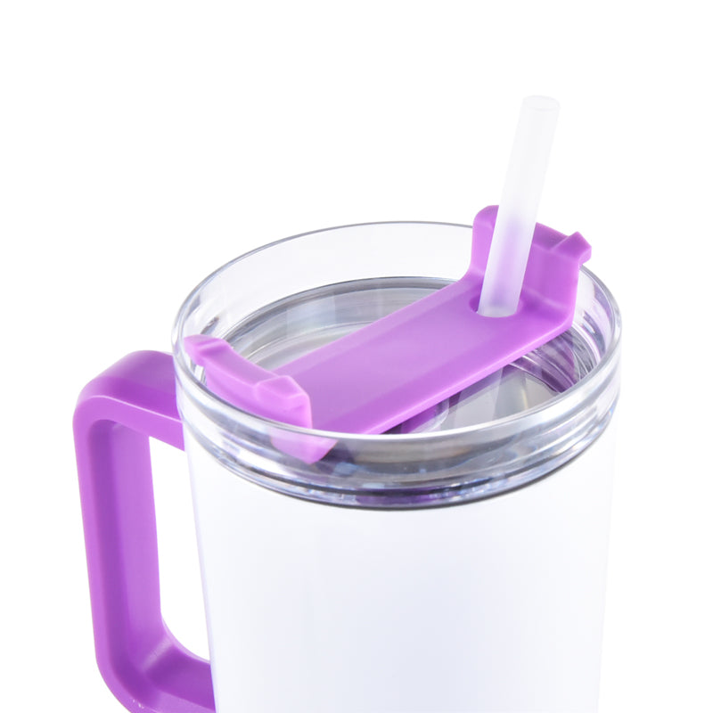 China Warehouse- 20pcs 40oz sublimation tumbler with multi color handle