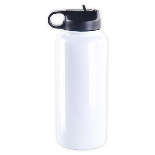 Sublimation Tumbler 32oz/950ml Sports Water Bottle Wide Mouth Straw Lid & Rotating Handle
