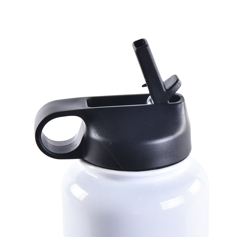 Sublimation Tumbler 32oz/950ml Sports Water Bottle Wide Mouth Straw Lid & Rotating Handle