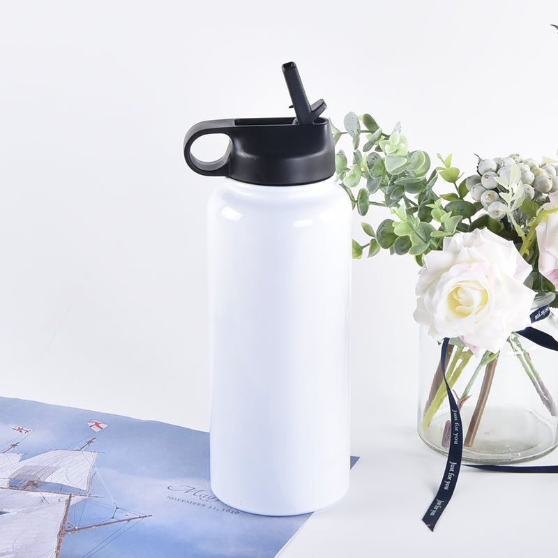 Wholesale 25 Pack Customizable Blank Sublimation 32 Oz Wide Mouth Insulated Stainless Steel Water Bottle
