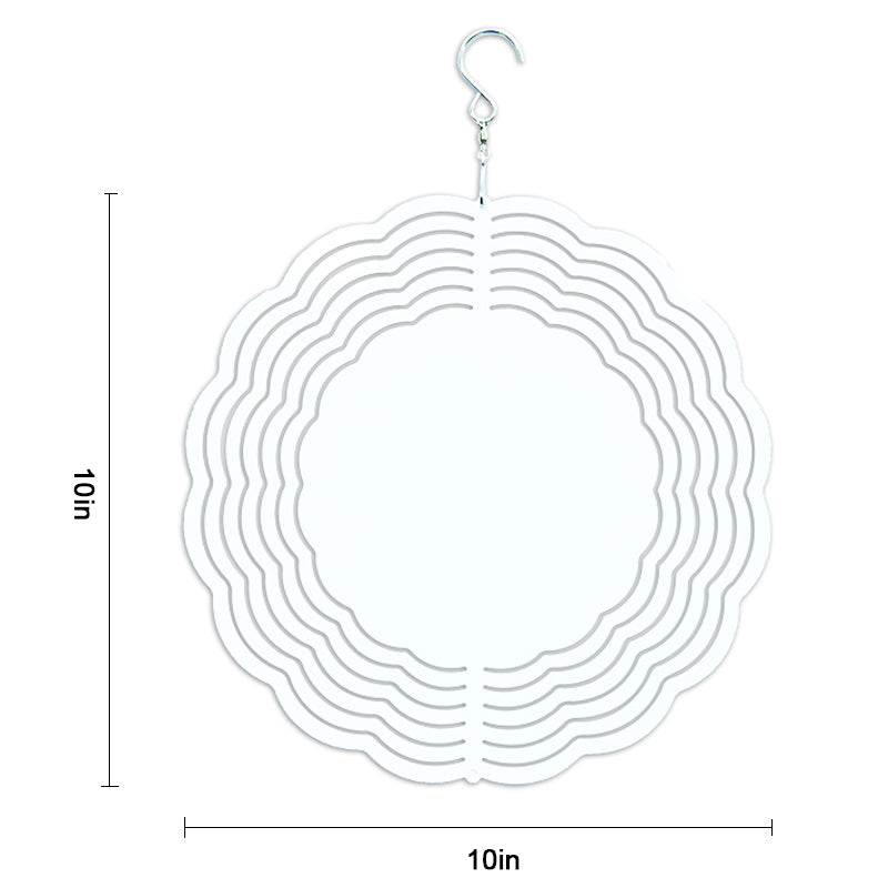 USA warehouse-8inch 10 inch 3D sublimation wind spinner ornaments