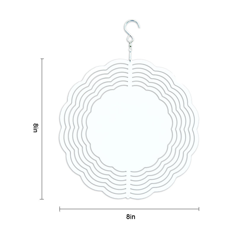 USA warehouse-8inch 10 inch 3D sublimation wind spinner ornaments