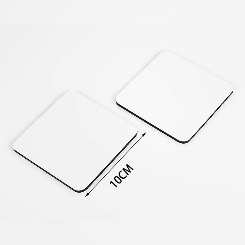 Diy custom printing sublimation wooden mdf round square tea drink coaster set blank
