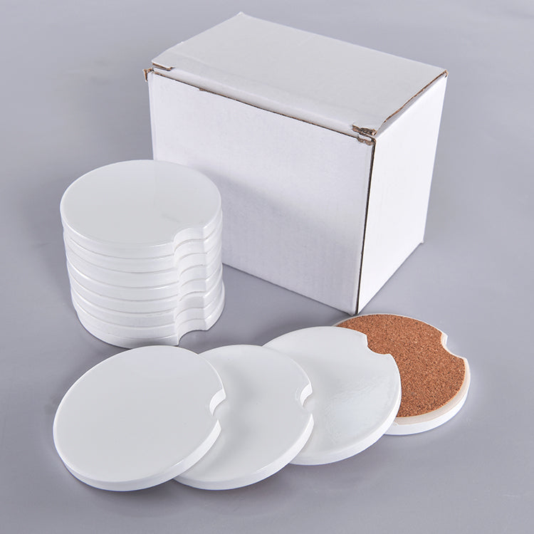 USA warehouse-200pcs Ceramic sublimation car coaster