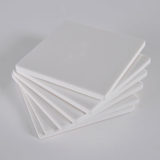 China Warehouse-100Pcs Square Sublimation White Blanks Ceramic Coasters