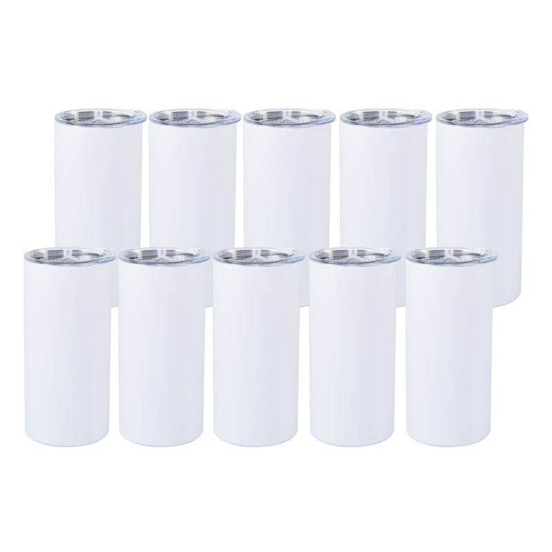Wholesale 25 Pack 15Oz Stainless Steel Sublimation Tumbler Cups With Straw