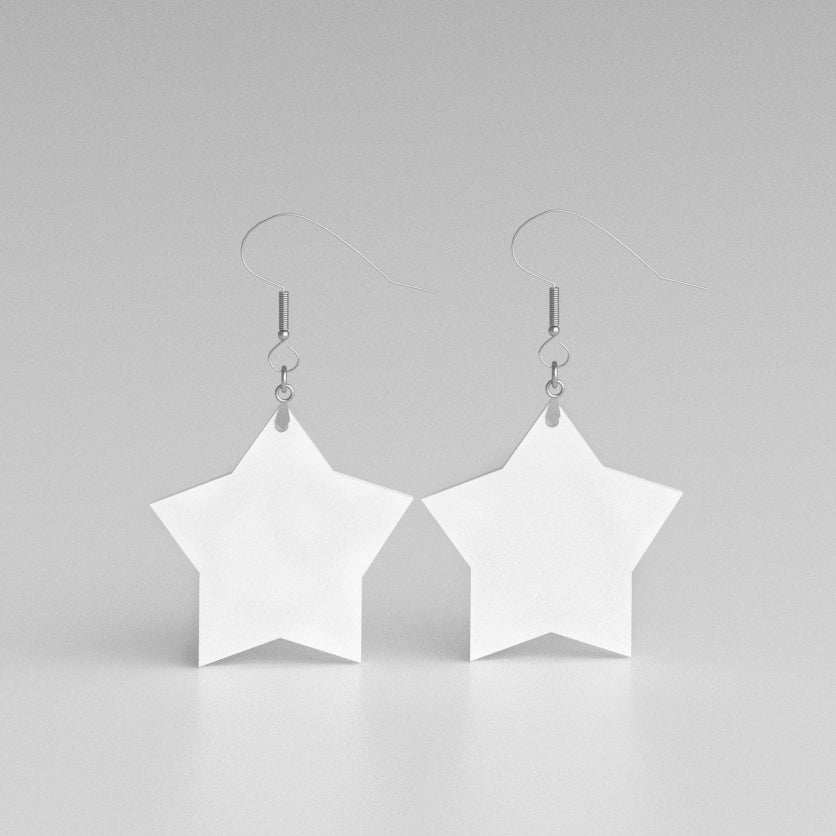 Custom Hardboard Wooden Fashion Jewelry Sublimation Blanks Geometric Square Shapes Earring