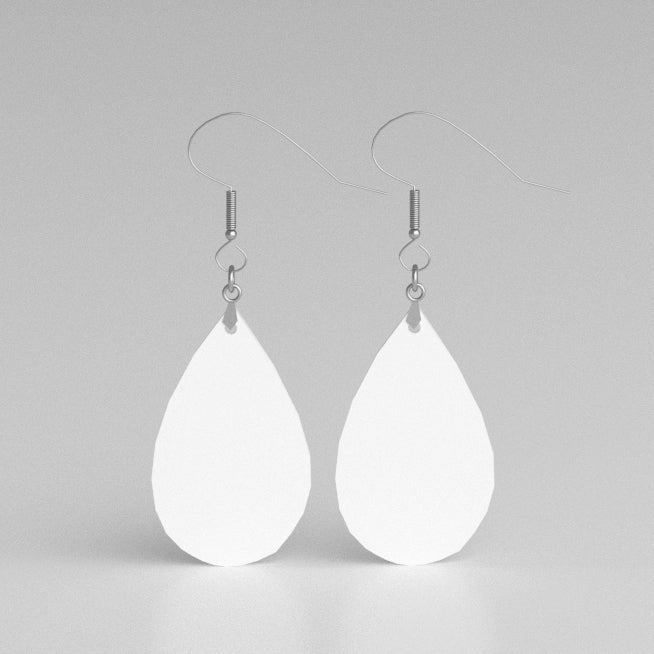 Custom Hardboard Wooden Fashion Jewelry Sublimation Blanks Geometric Square Shapes Earring