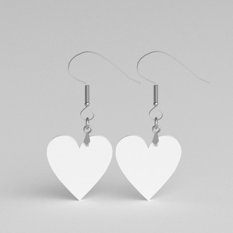 Custom Hardboard Wooden Fashion Jewelry Sublimation Blanks Geometric Square Shapes Earring