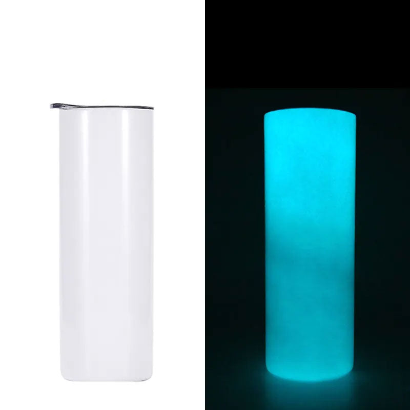 China warehous-25pcs 20oz glow in the dark blue sublimation tumbler