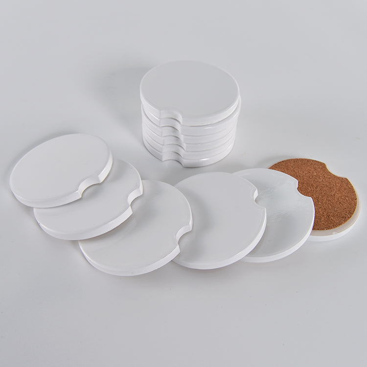 USA warehouse-200pcs Ceramic sublimation car coaster
