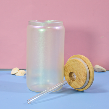 China warehouse 25pcs 16oz Glitter Shiny Mason Jar Mug Glass Cups Beer Can