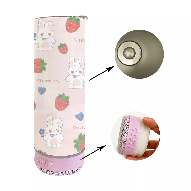 25pcs 20oz Sublimation Blanks Tumbler With Bluetooth Speaker