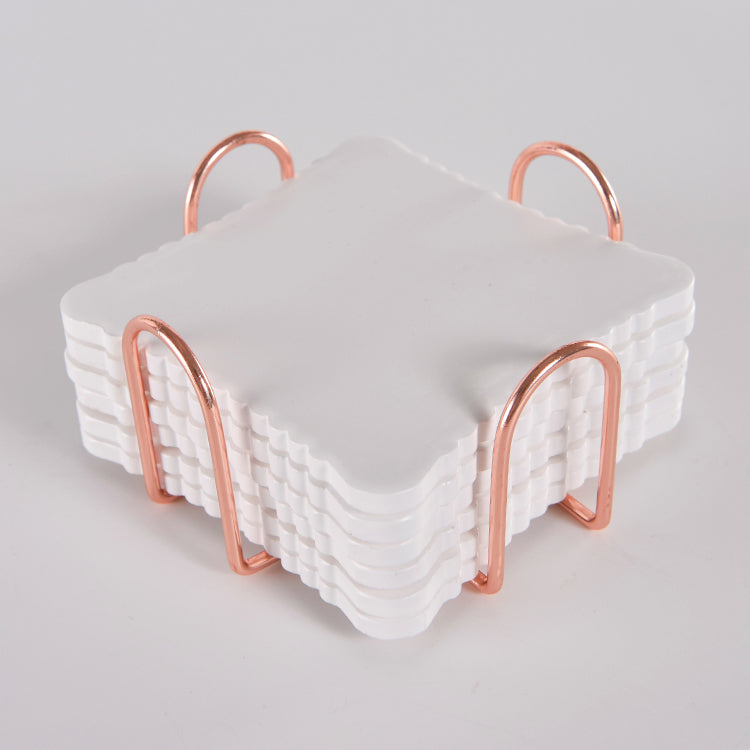 China Warehouse-100Pcs Square Sublimation White Blanks Ceramic Coasters