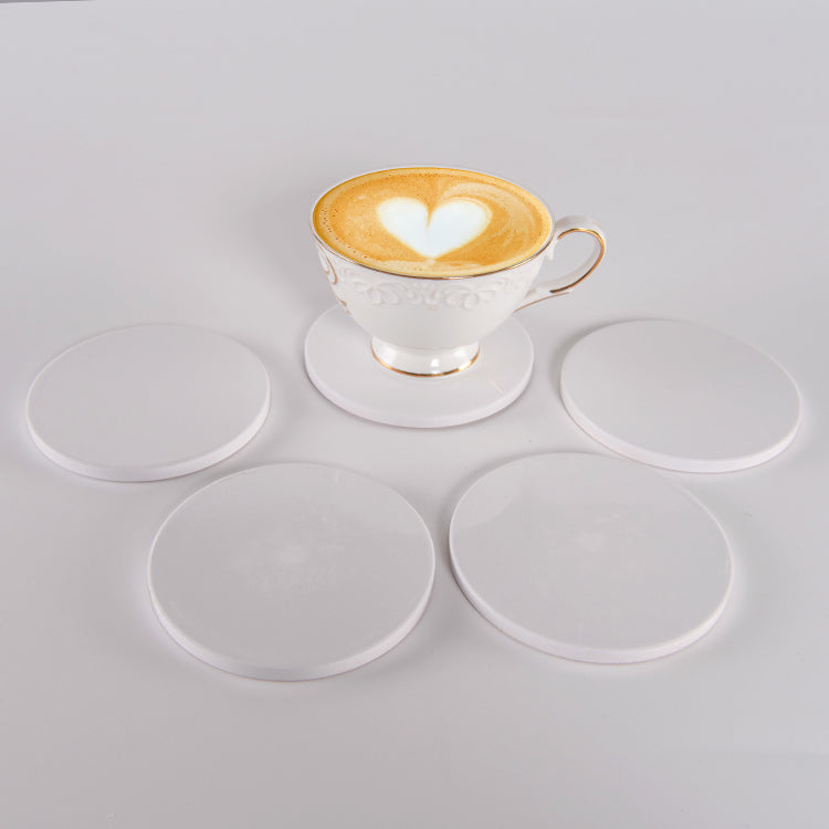 China Warehouse-100pcs Sublimation White Blanks Ceramic Coasters