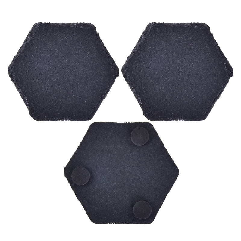 China warehouse-100pcs 10*5mm natural hexagon slate coasters