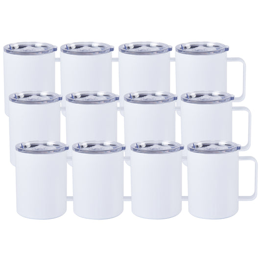 RTS in China warehouse 12oz sublimation coffee mugs with handle