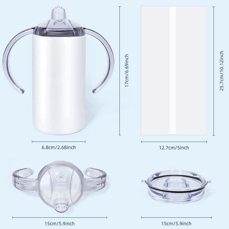 China warehouse-30pcs 12oz sippy cup sublimation tumbler