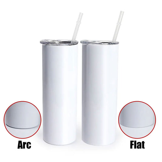 20oz (600ml) Blank Can Glass With Bamboo Lid & Straw