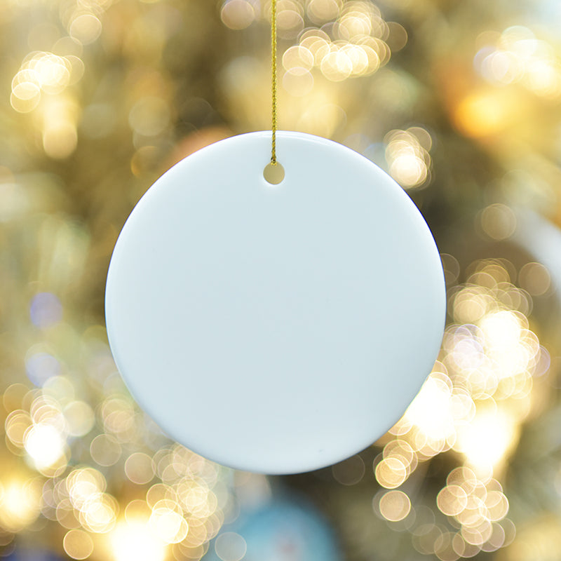 Sublimation Blank Ceramic Pendant Multiple Shapes Customizable Christmas Ornaments
