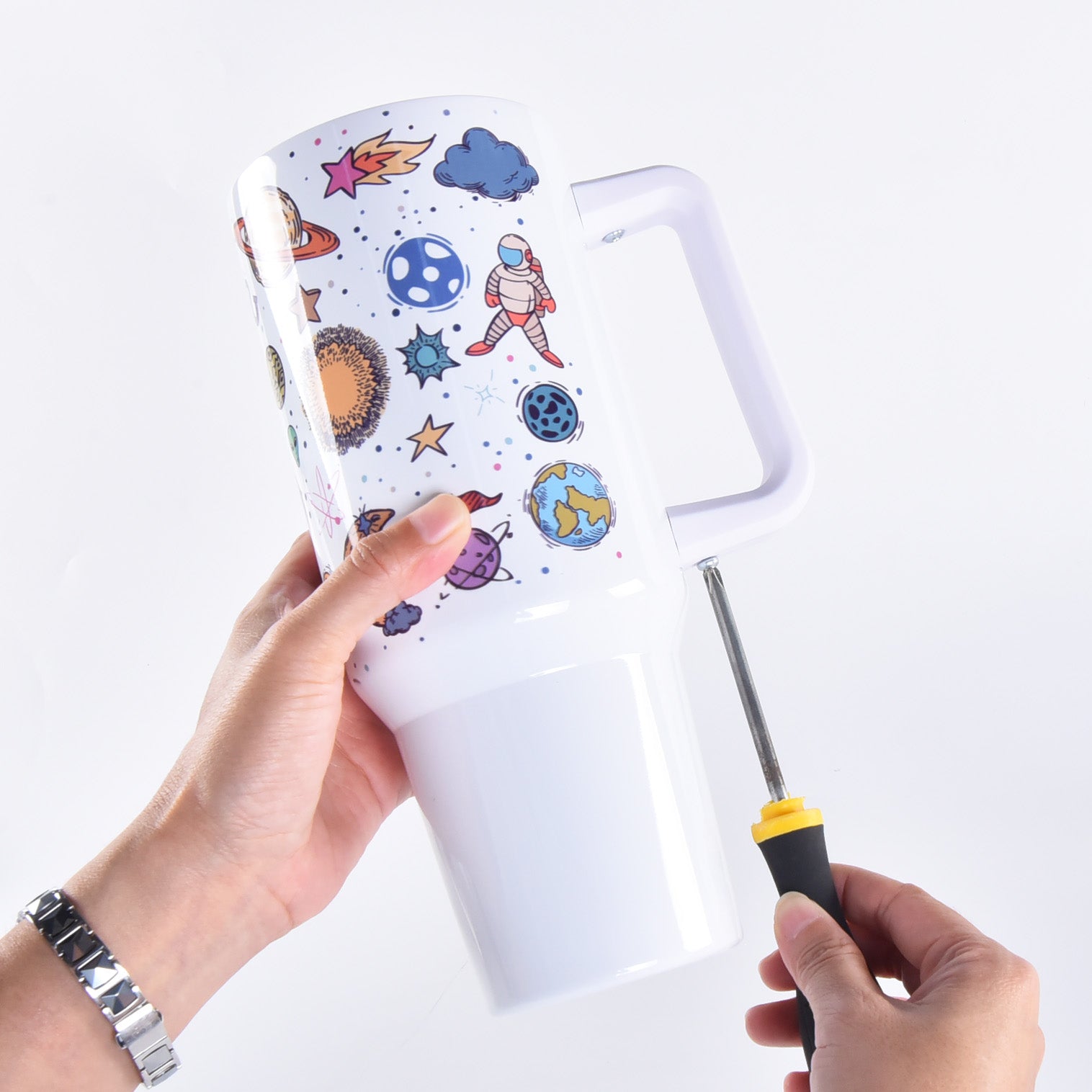 40oz Blank Sublimation Tumbler with Handle