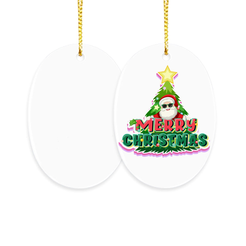 200 Pack Diy Sublimation Blank Ceramic Hanging Holiday Christmas Ornaments Usa Warehouse